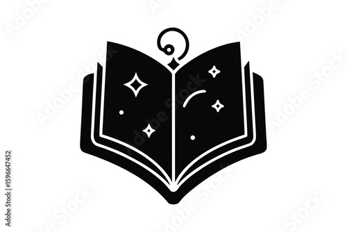 witch s spell book vector icon