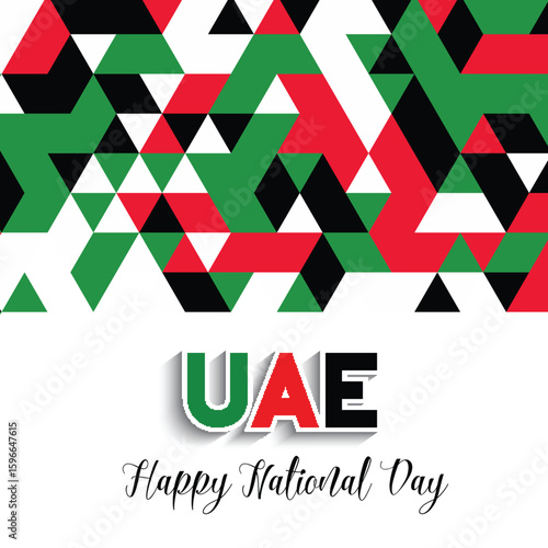 geometrical design background for United Arab Emirates National Day design