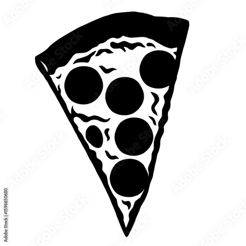 Silhouette of a pizza slice
