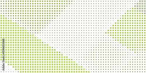 Wallpaper Mural White line frame with copy space against green mosaic squares on grey background. certificate template design concept Torontodigital.ca