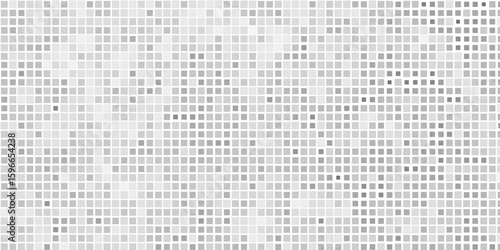 Seamless background pattern of evenly spaced black rectangles of different sizes and opacity. Illustration on white background. eps10