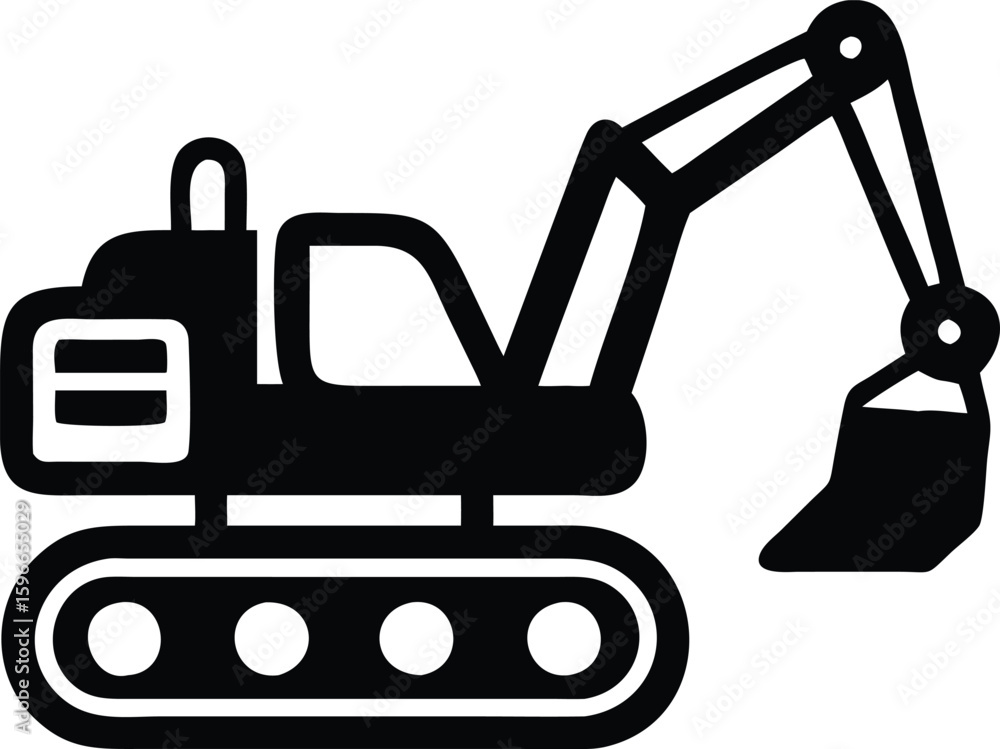 Naklejka premium Excavator icon