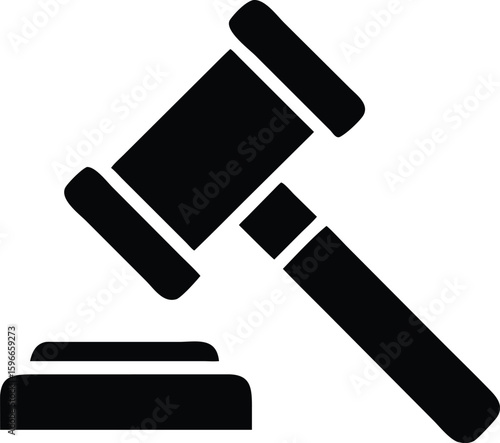 Judge's gavel and sound icon