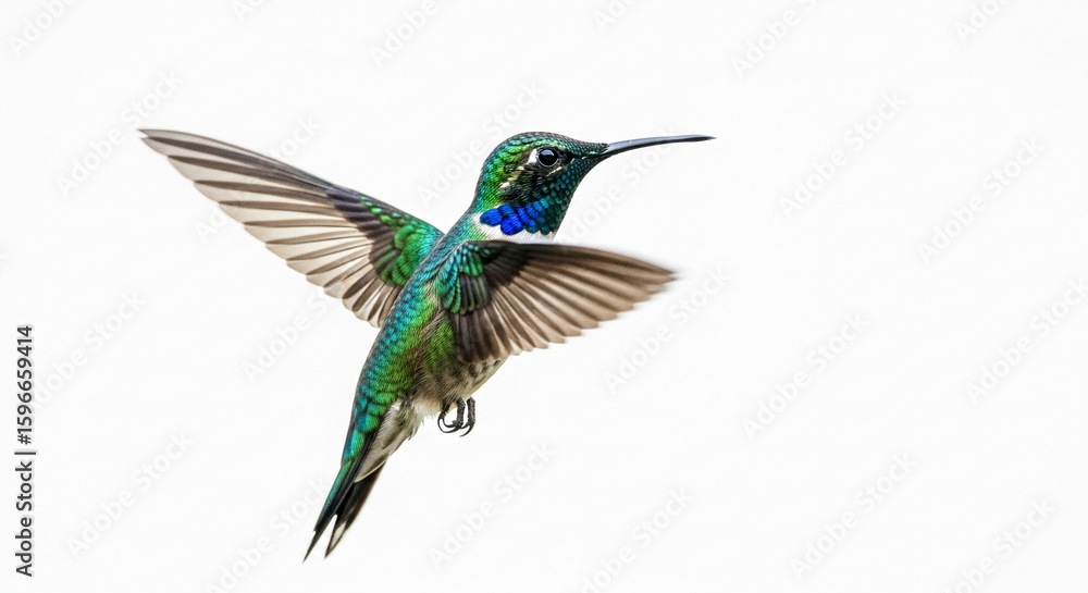 Obraz premium peacock feather on white background