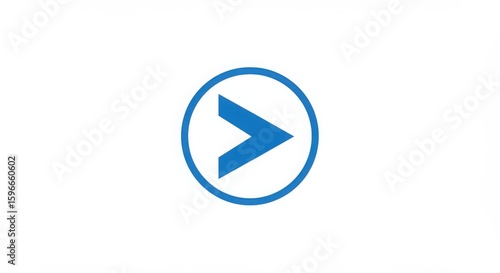 Blue play button icon inside a circle isolated on white background Free Download Blue play button icon inside a circle isolated on white background - GFXLoad