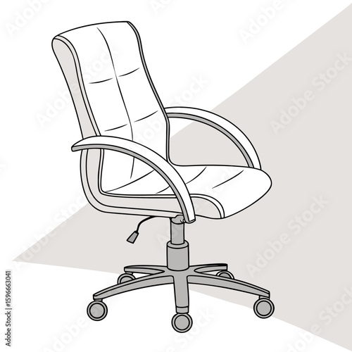 An office chair with wheels for comfortable and ergonomic work