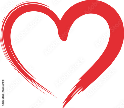 minimalist red heart vector design for wedding stationery greeting card templates love themes