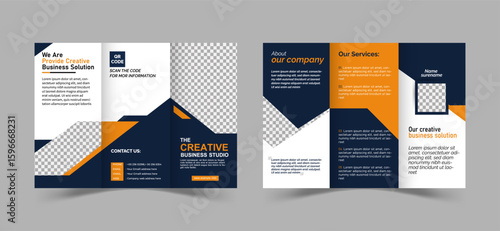 Creative corporate modern business trifold brochure template