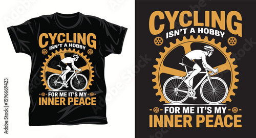 Cycling graphic T-shirt design print