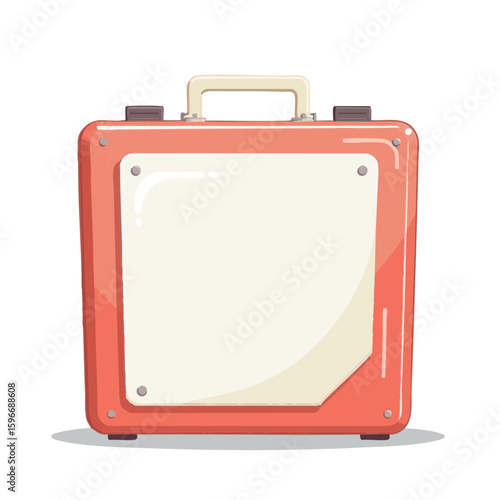 Vector illustration of emergency epipen device on white background, allergy treatment