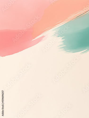 Abstract Vertical Background With Vibrant Pink And Green Diagonal Brush Strokes