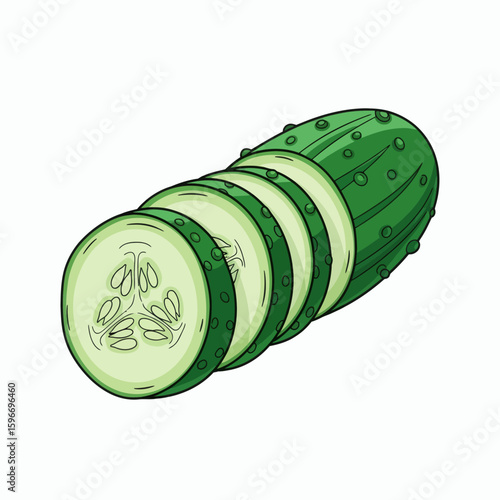 Sliced cucumber