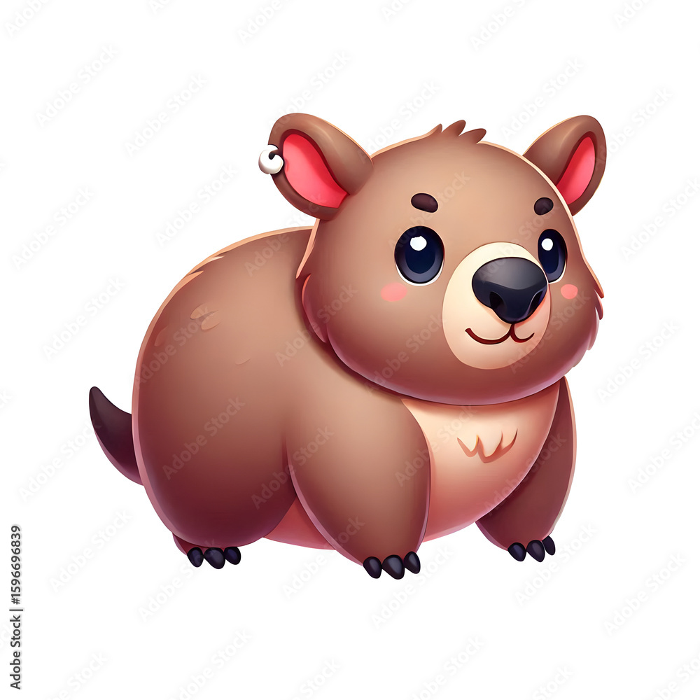 Fototapeta premium Wombat illustration isolated on a transparent background