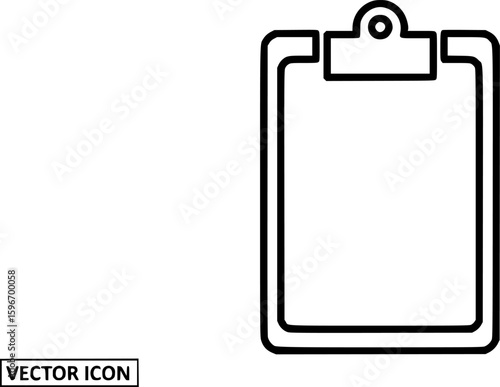 Vector icon of a clipboard outline
