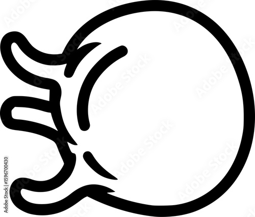 Stress ball squeeze outline icon vector
