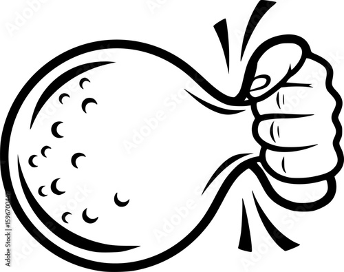 Stress ball squeeze outline icon vector
