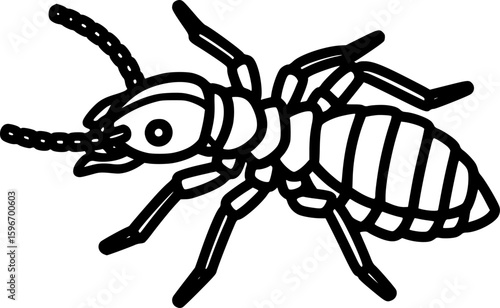 Termite outline icon vector
