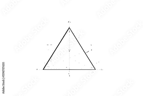 Illustration of triangle abc with altitude from vertex b to side ac and labels on the vertices