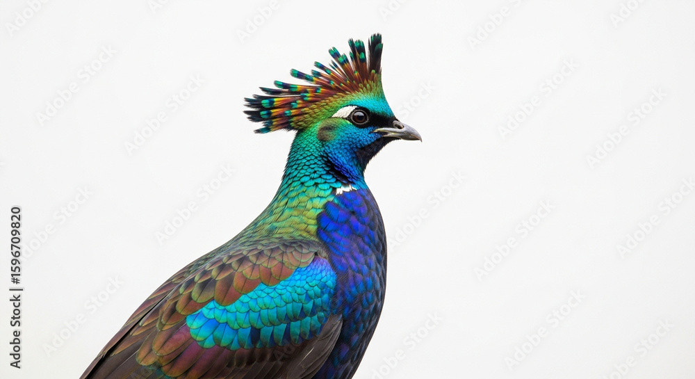 Obraz premium peacock on a white background