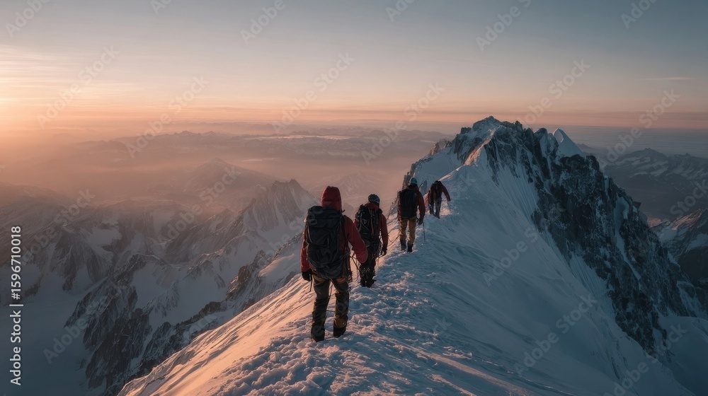Obraz premium sunset in the mountains
