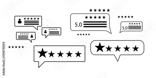 nline customer satisfaction survey feedback and ratings for business success, business people use smartphone Touch the happy smiley icon, 5 stars. rating to service experience on online application