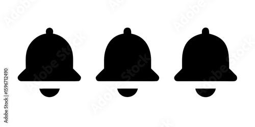 Notification bell icon alert reminder new message alarm sound vector image graphic illustration 100 char