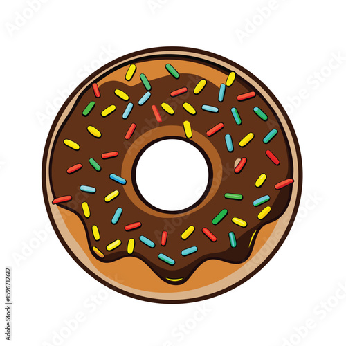 chocolate donut with sprinkles