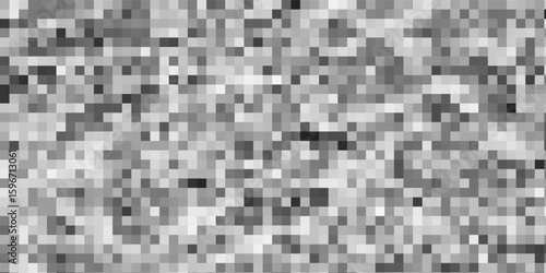 Disco ball silver pattern. Grey square mosaic backdrop. Night club metallic background with mirror foil texture. Vector illustration of vintage abstract shining grayscale halftone wallpaper.