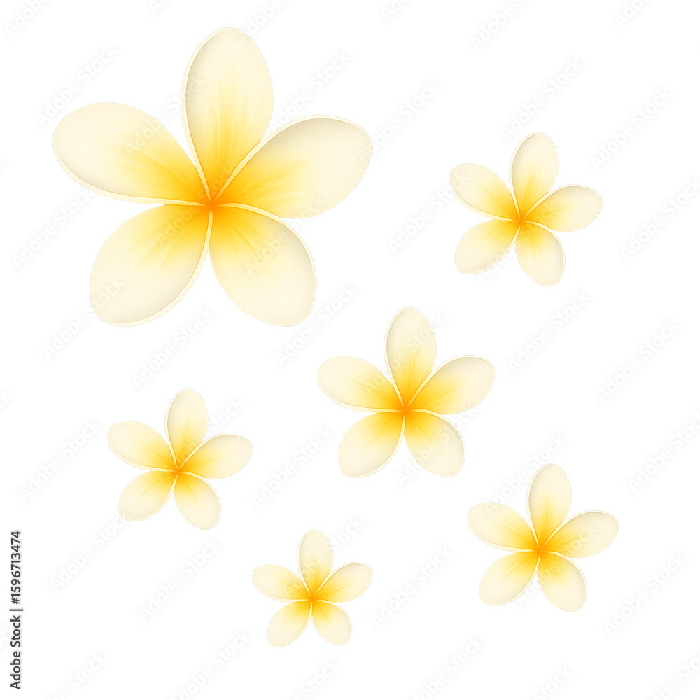 Fototapeta premium frangipani flower isolated on white