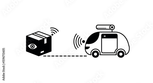 Smart delivery concept with autonomous vehicle and iot connectivity