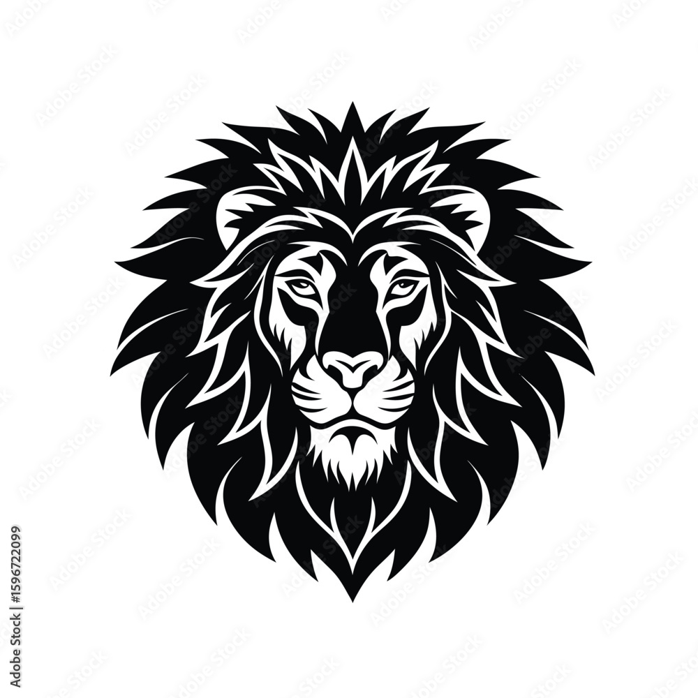 Fototapeta premium lion head vector illustration