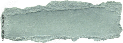 Crumpled light blue paper with torn edges. Realistic carton sheet with crumpled effect. Blue cardboard sheet with rough border for collage, DIY projects, scrapbooking
