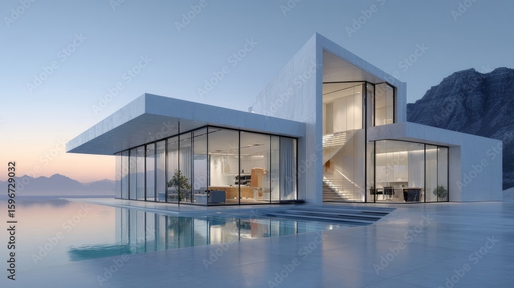 Fototapeta premium modern building in the sea