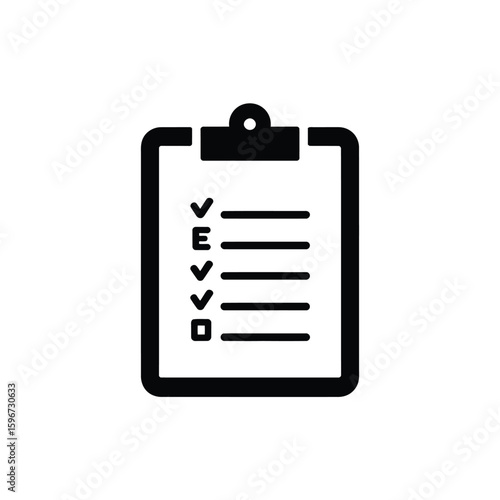 Checklist Icon New Simple Vector Illustration on White Background