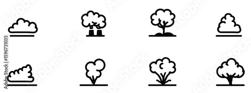 Fire icons set, vector light bulb symbol, and energy innovation concept illustration