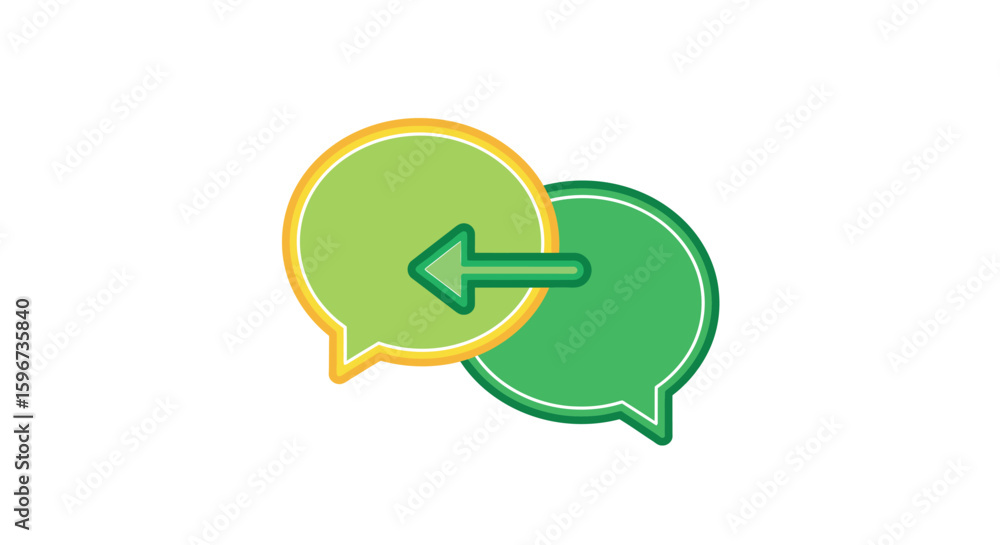 Colorful messaging concept with interconnected chat bubbles Colorful messaging concept with interconnected chat bubbles