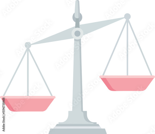 Illustration of scales of justice balance law concept equality and fairness