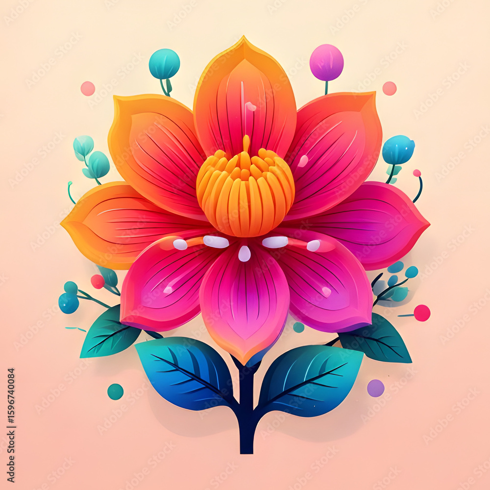 Obraz premium Flower illustration image design 