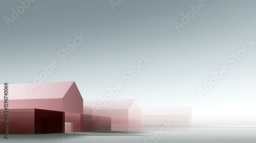 photorealistic ultraminimalist design showcases abstract urban landscape embodying simplicity and elegance