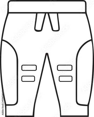 Creative and high quality football pants vector illustration, football pants editable vector icon design, Vintage football pants vector art