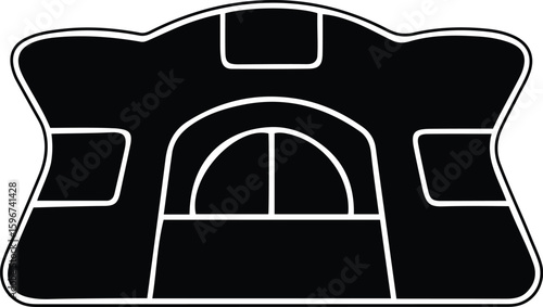 Editable Stadium vector icon illustration, Sport Stadium silhouette vector art, Stadium isolated vector design