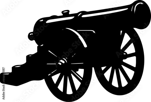  Vintage War Cannon vector graphcis