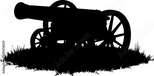  Vintage War Cannon vector graphcis