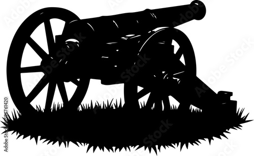  Vintage War Cannon vector graphcis