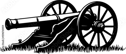 Vintage War Cannon vector graphcis