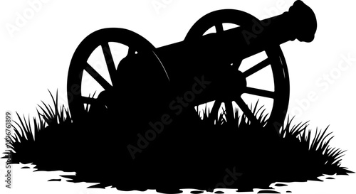  Vintage War Cannon vector graphcis