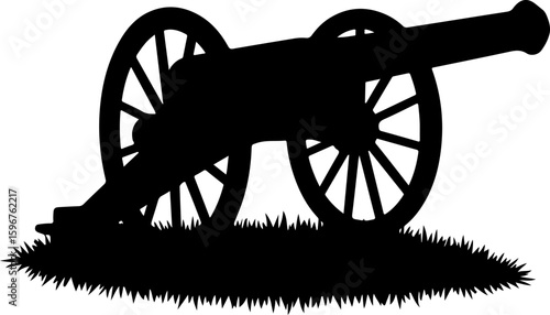  Vintage War Cannon vector graphcis