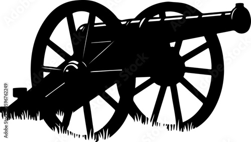  Vintage War Cannon vector graphcis