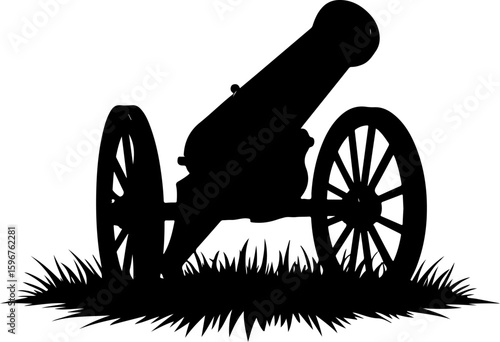  Vintage War Cannon vector graphcis