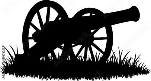  Vintage War Cannon vector graphcis